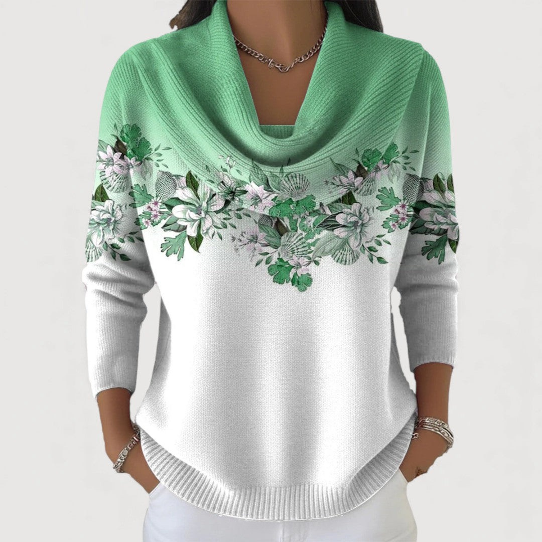 Lisa Floral jumper with soft neckline