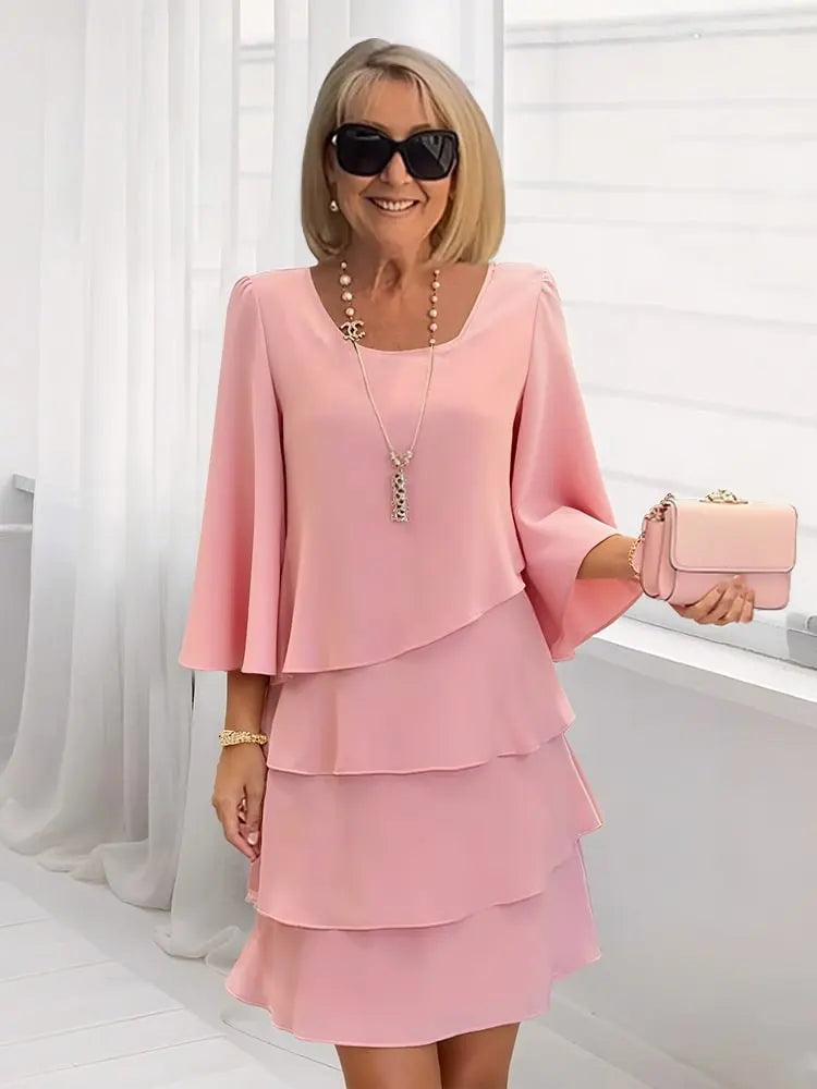 Beatrice | Elegant Comfort Ruffle Dress