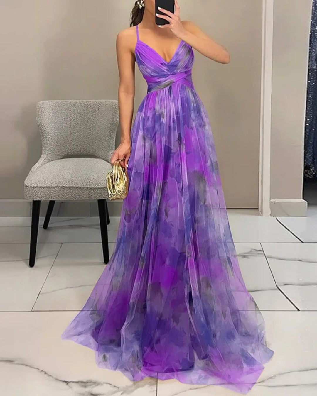Evelyn Flower Maxi Dress