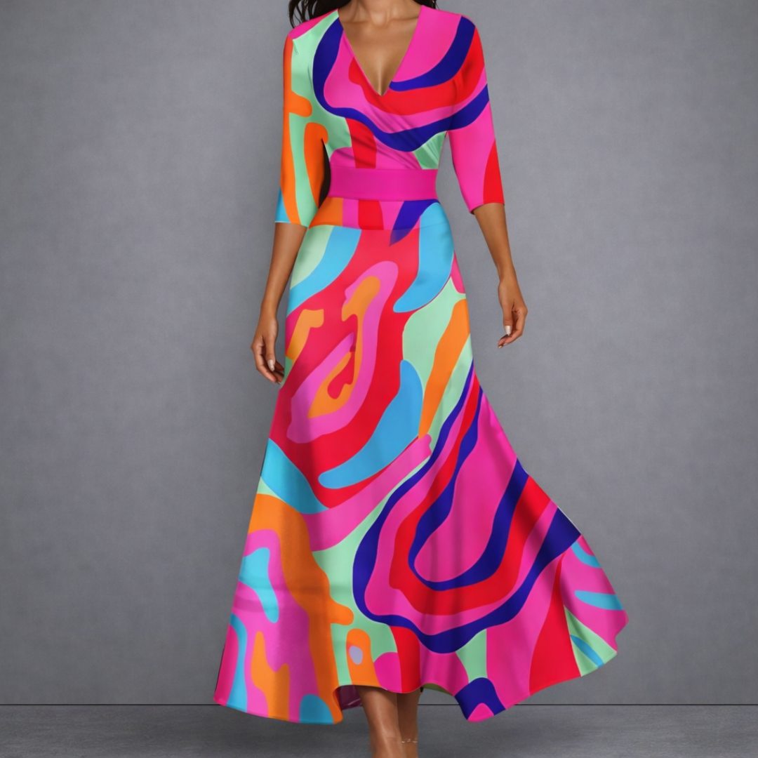 Elena | Sculpting Floral Maxi Dress