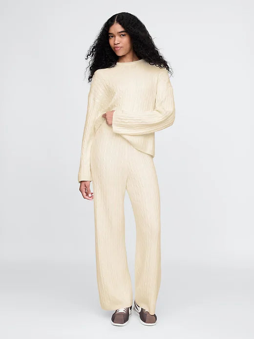 Cable Pattern Sweater + FREE Joggers – LOUVELLI
