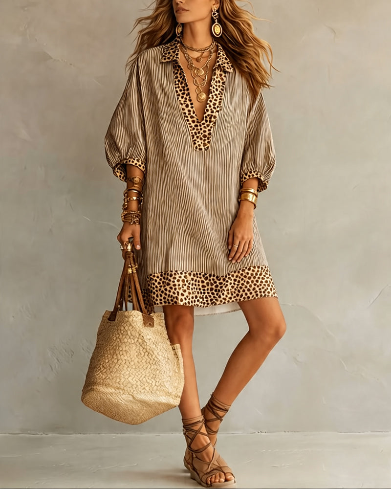 Nena Leopard Midi Dress