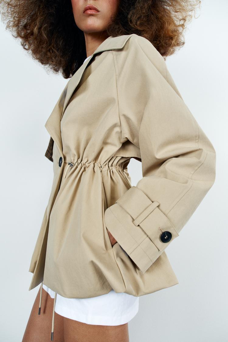 Jessie Drawstring Trench Coat