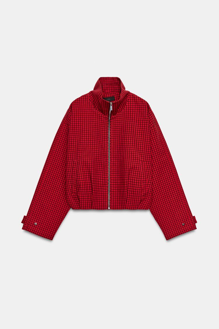 Helena Check Bomber Jacket