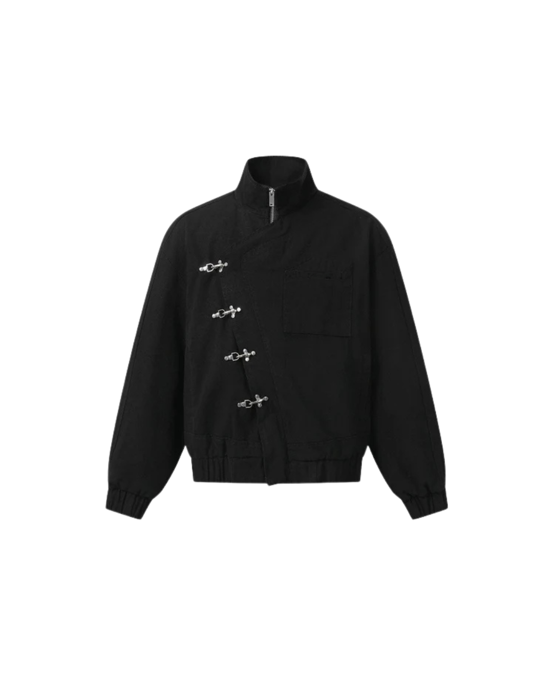 Unisex Metal Button Boxy Jacket