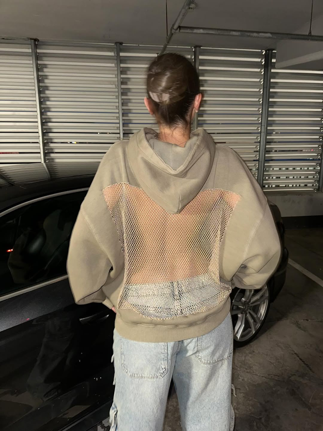 Luna Rhinestone Mesh Hoodie