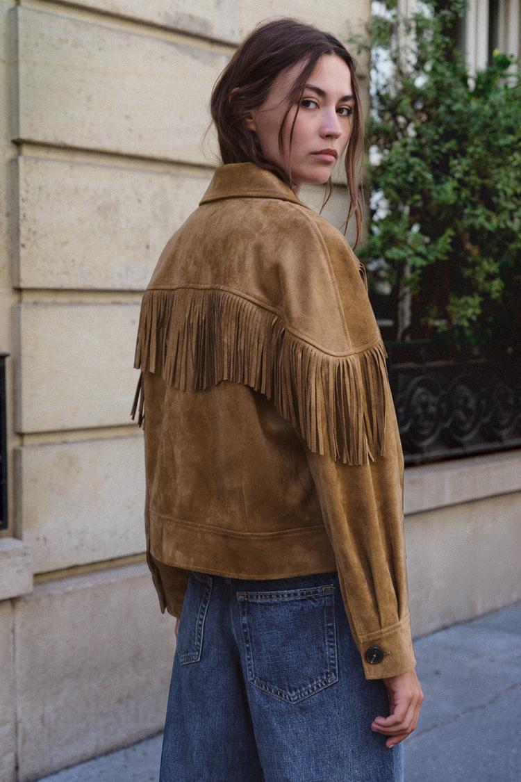 Zoe Suede Fringe Jacket
