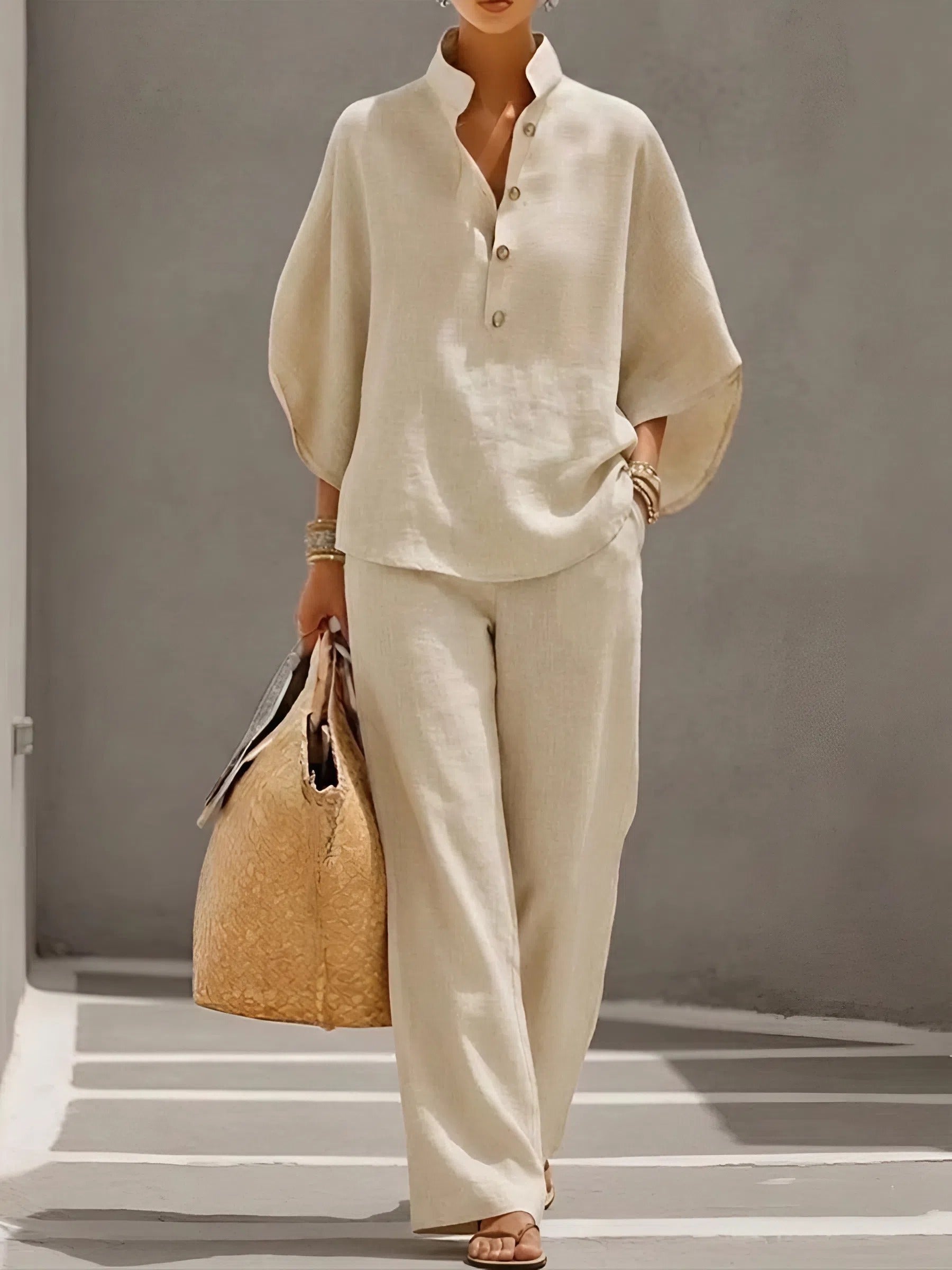 Sylvie Linen-Cotton Co-Ord Set