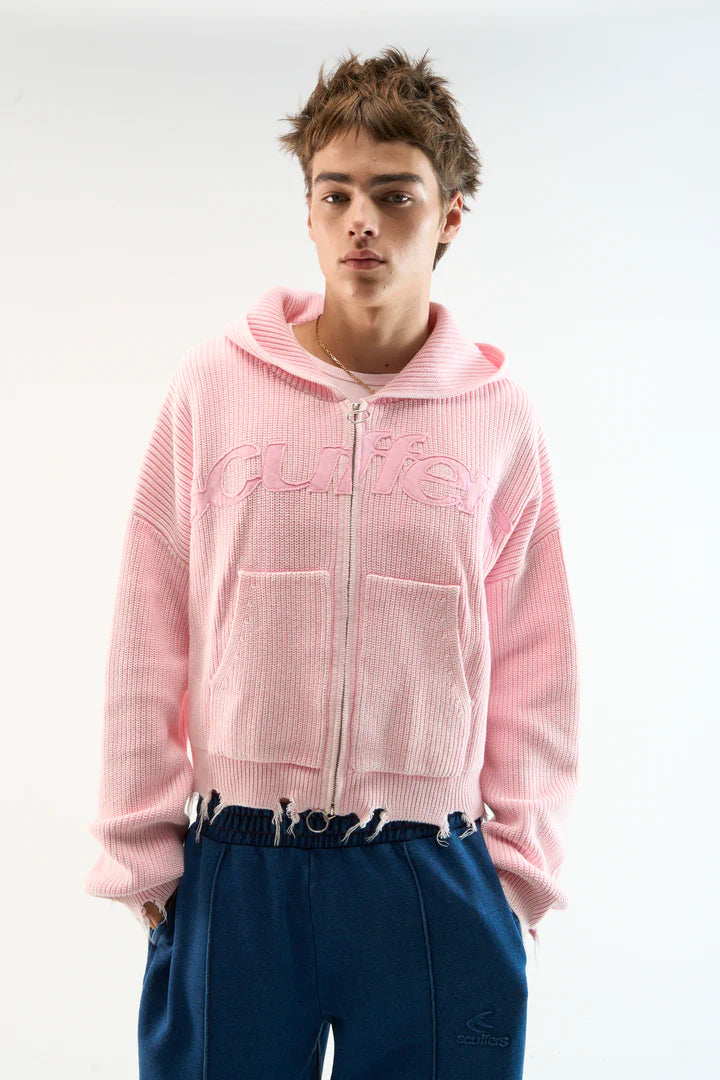 RAW WORLDWIDE ZIP HOODIE DISTRESSED