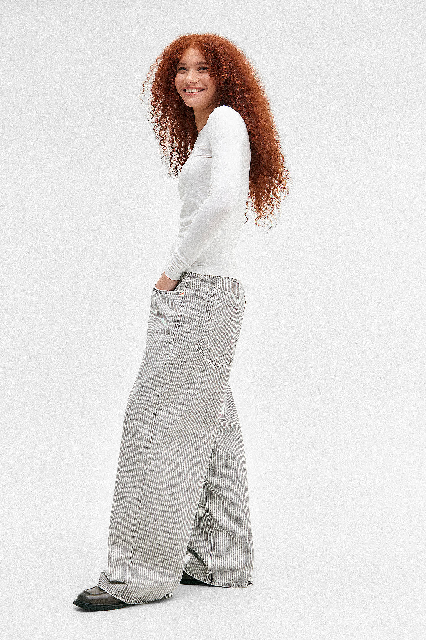 Edith Grey Pinstripe Jeans