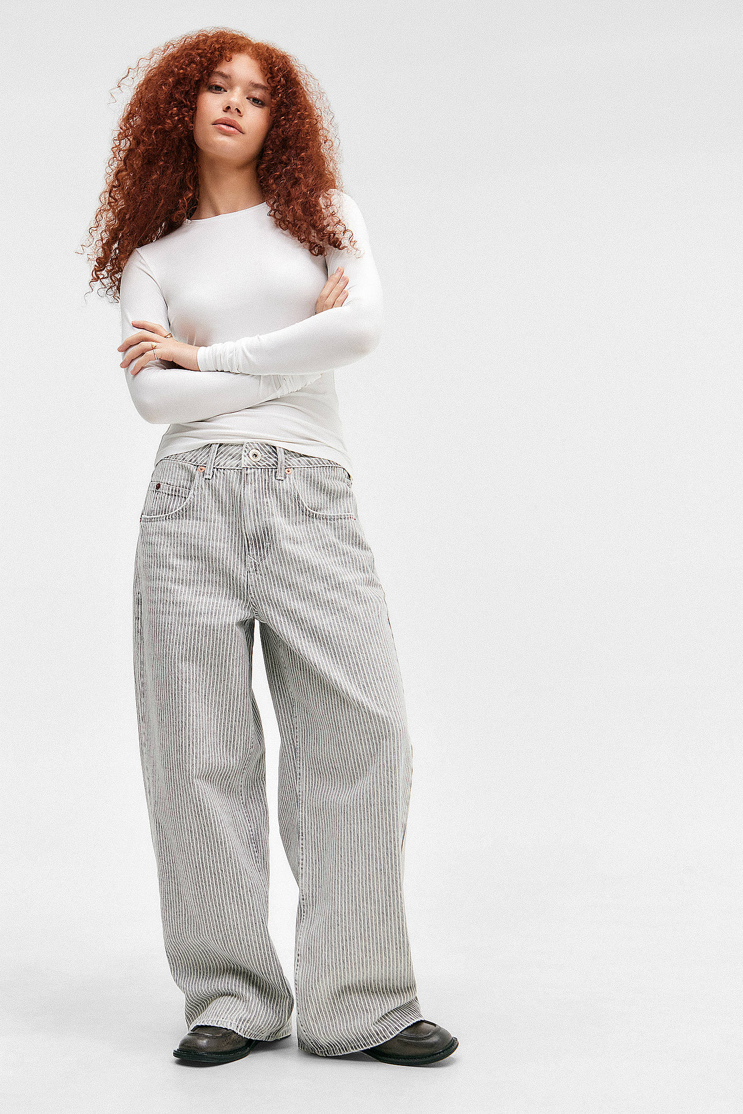 Edith Grey Pinstripe Jeans