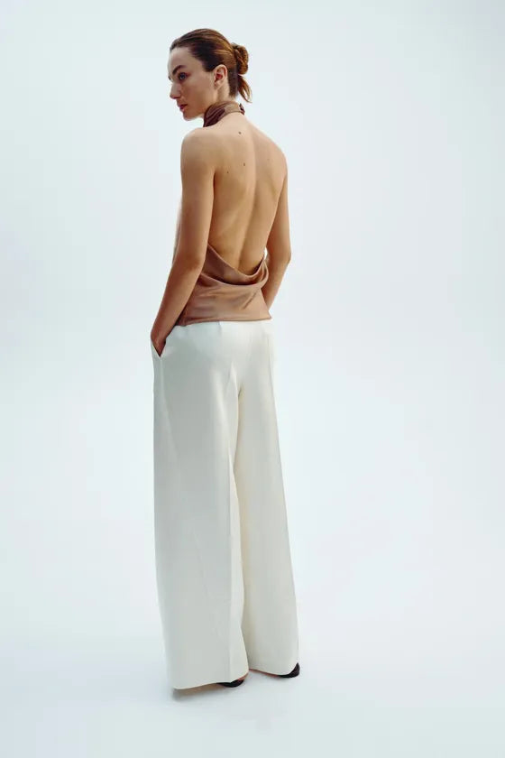 Eliza Satin Halter Neck Top