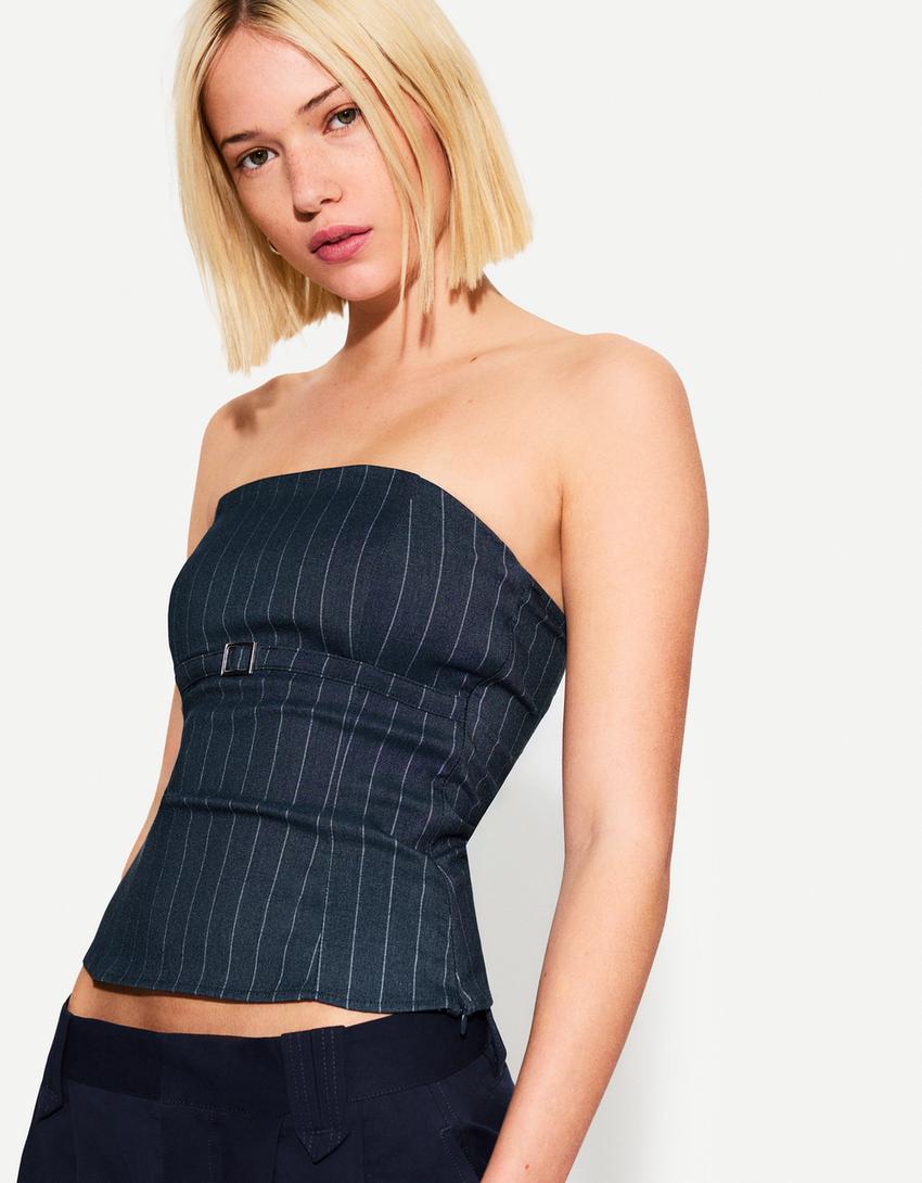 Adina Striped Tube Top
