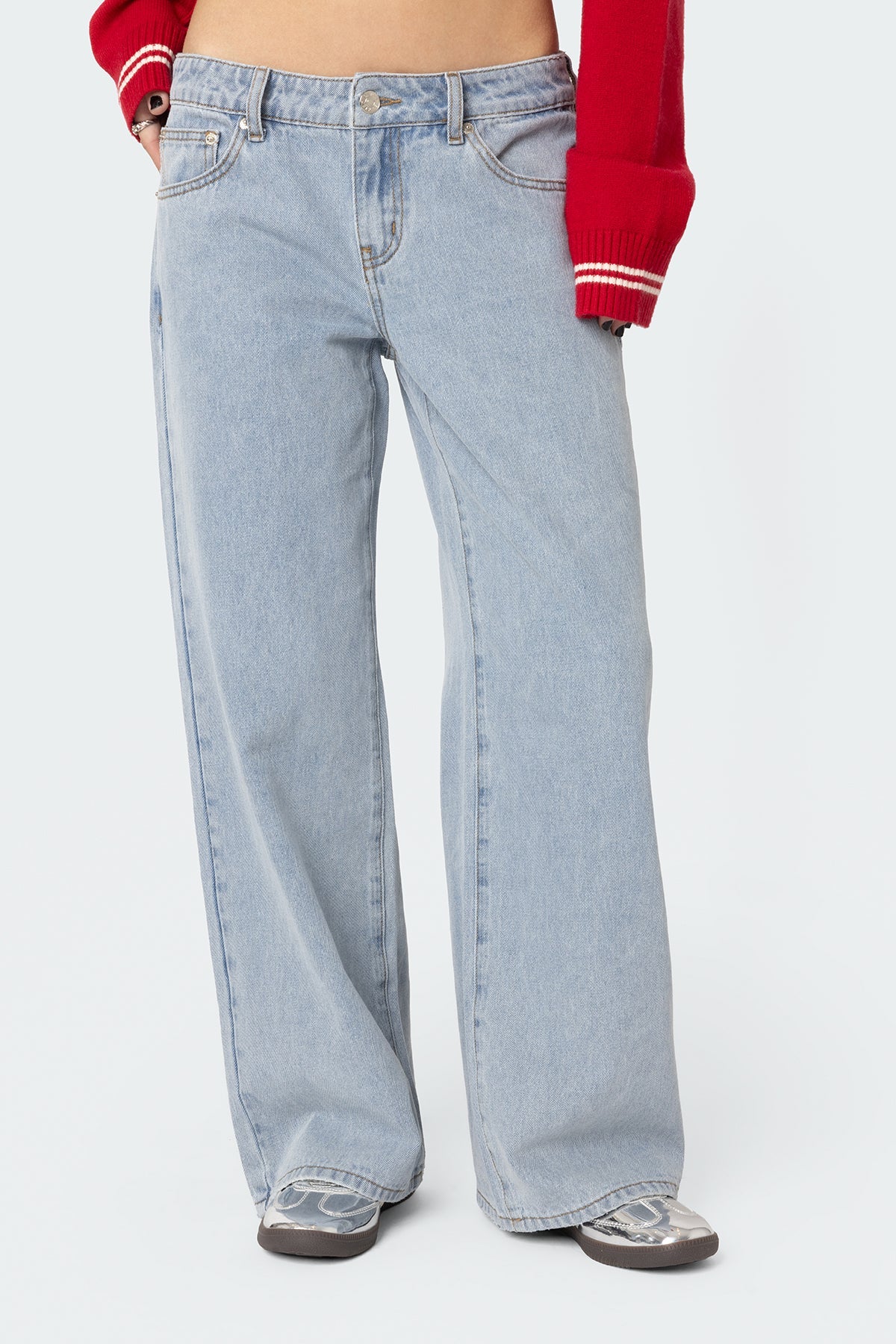 Carly Washed Low Rise Jeans
