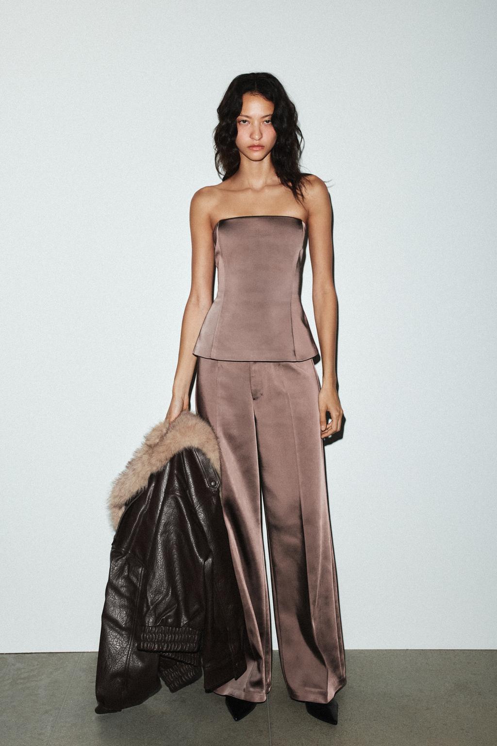 Diana Strapless Satin Set