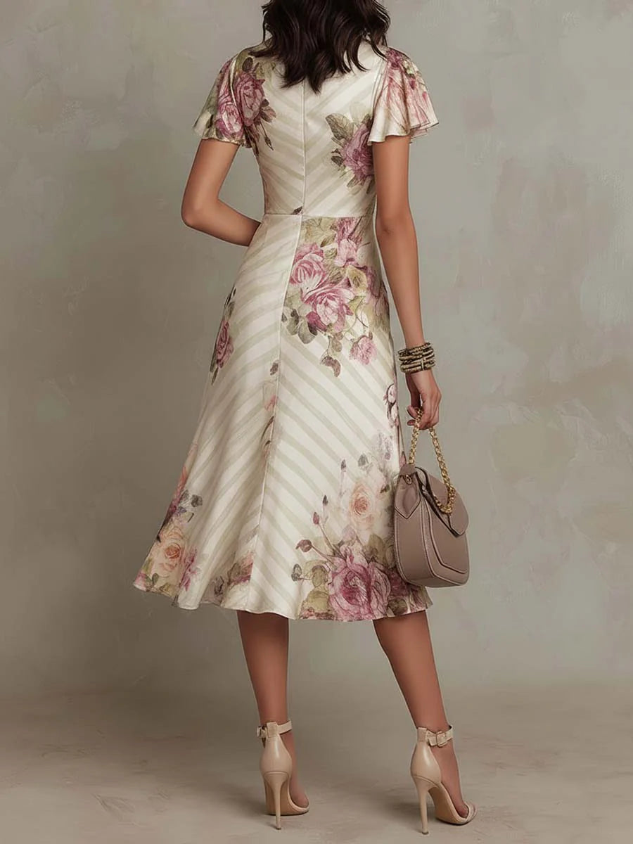 Angela Satin Midi-Dress