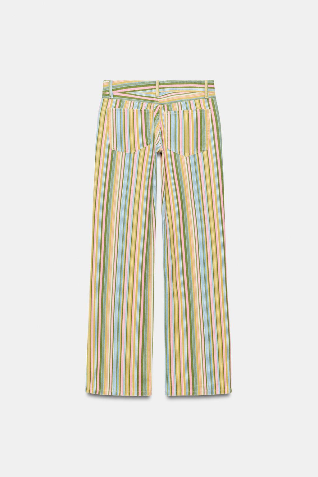 Lottie Striped Low Rise Jeans
