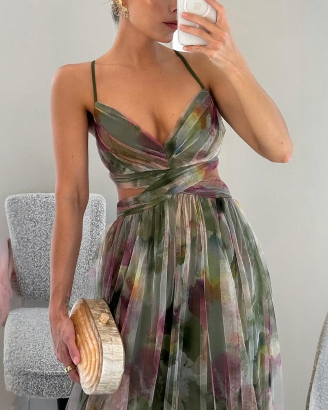 Evelyn Flower Maxi Dress