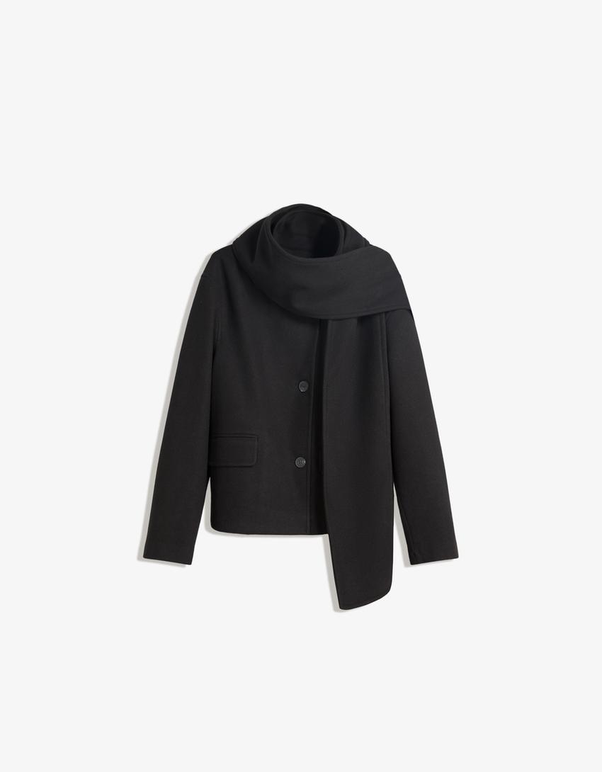 Celine Luxe Scarf Short Trench Coat