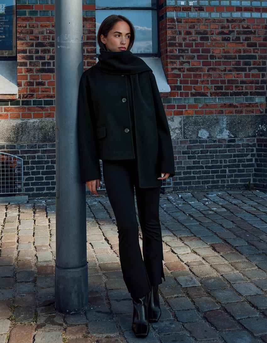 Celine Luxe Scarf Short Trench Coat