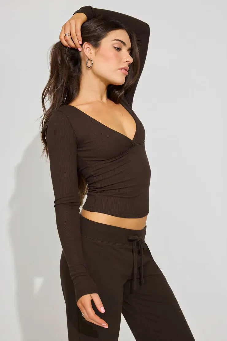 Leila Crossover Longsleeve Top