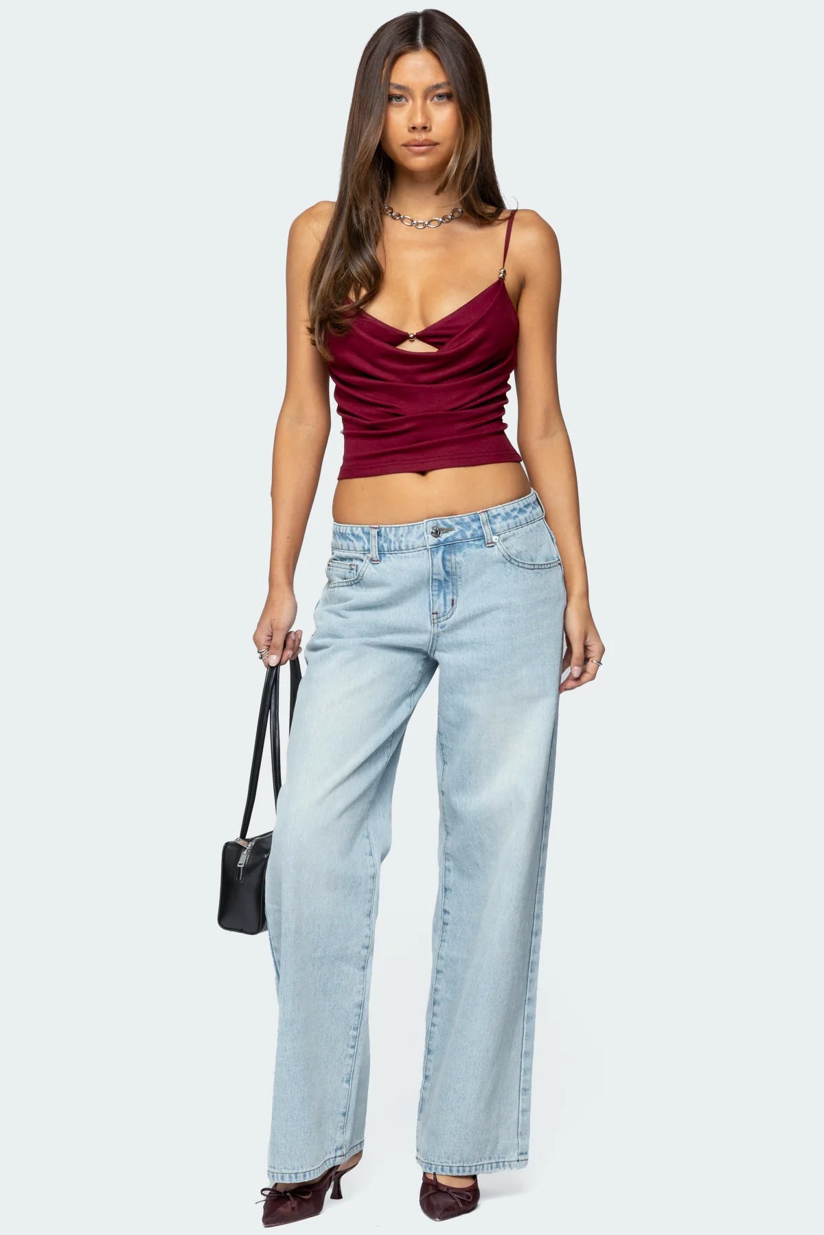 Maisie Layered Bra Cowl Neck Top