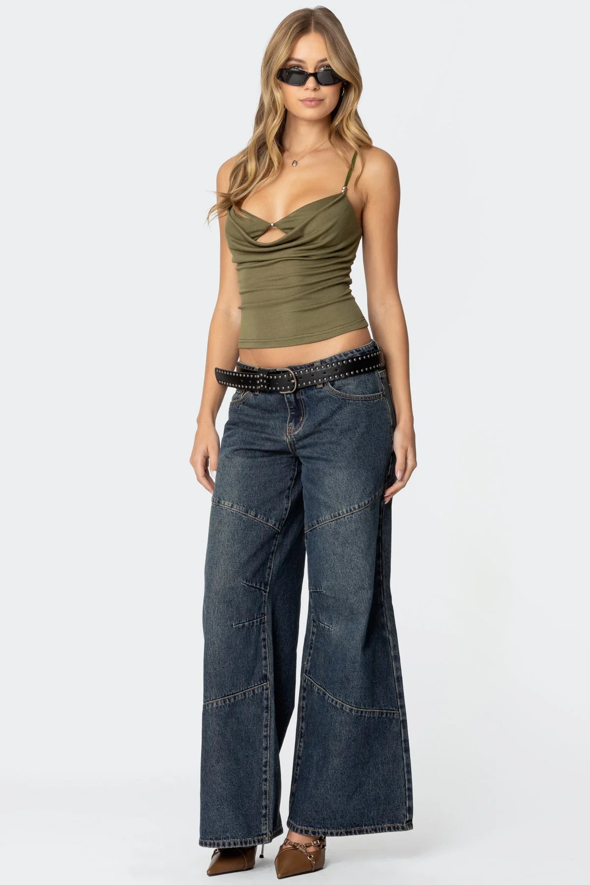 Maisie Layered Bra Cowl Neck Top