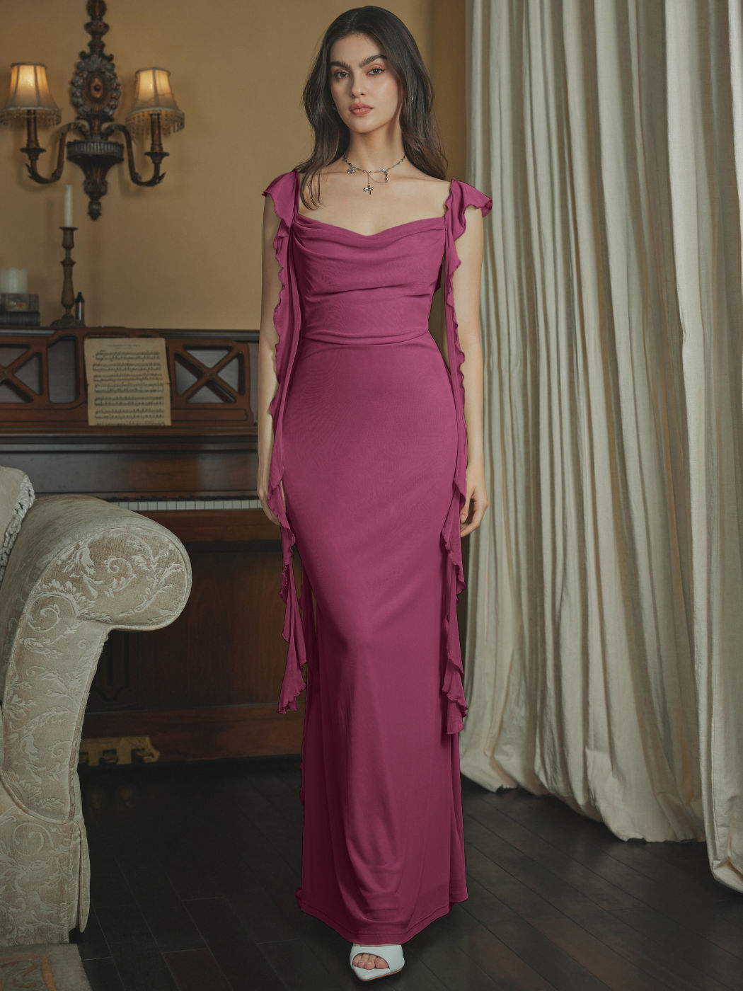 Natalia Ruffle Maxi Dress