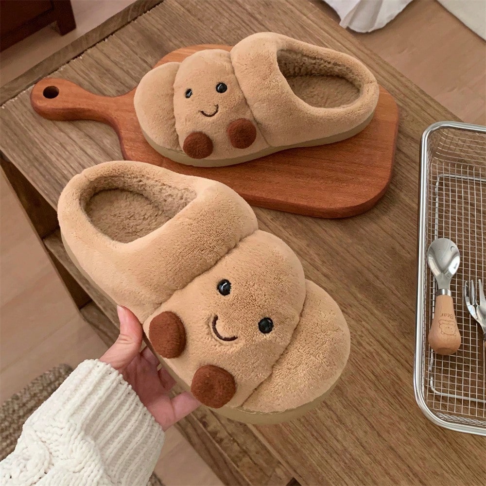 Cozy Croissant Slippers