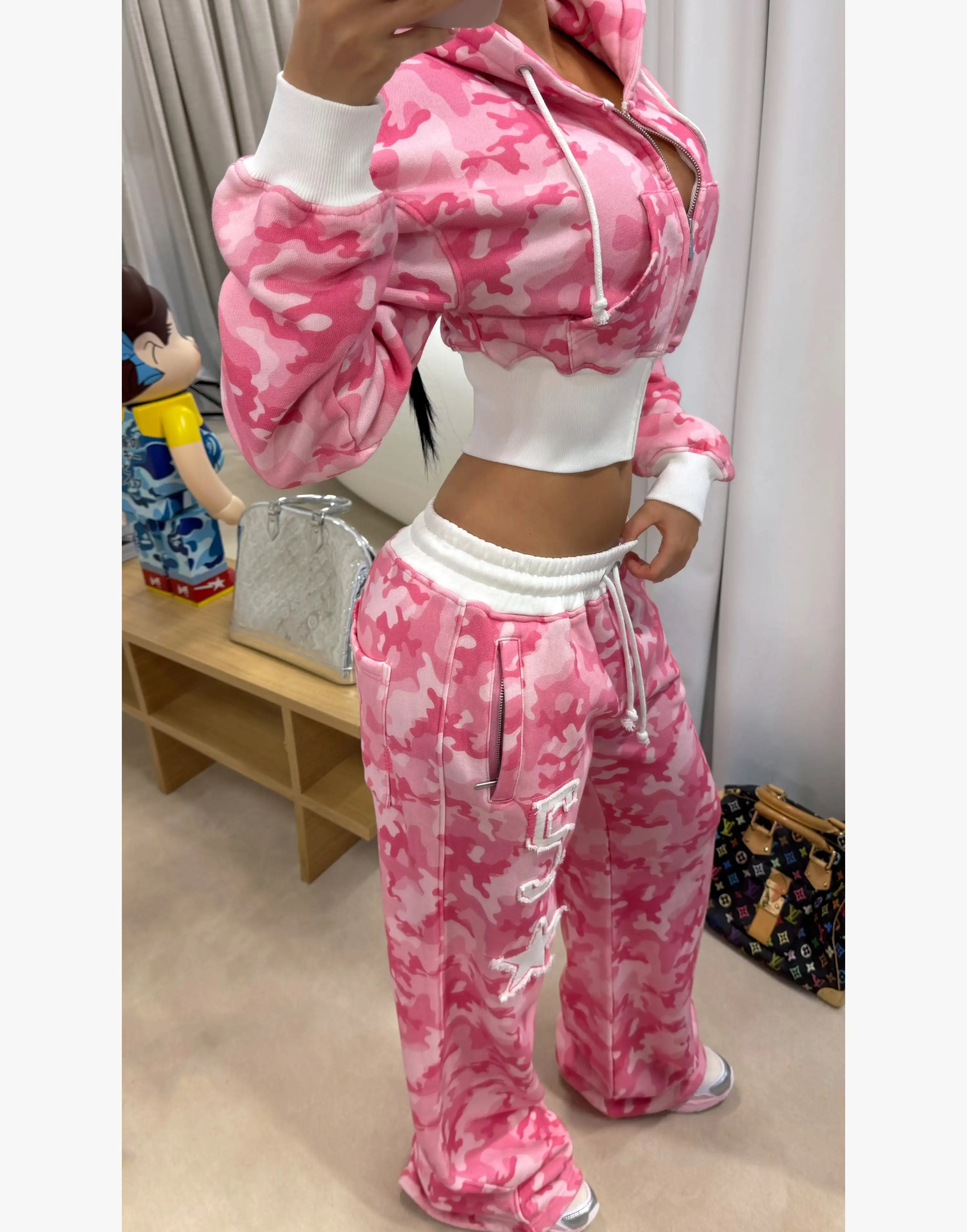 Camo Cropped Vest + FREE Baggy Sweats