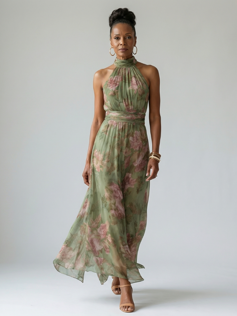 Cora | Halter Maxi Dress