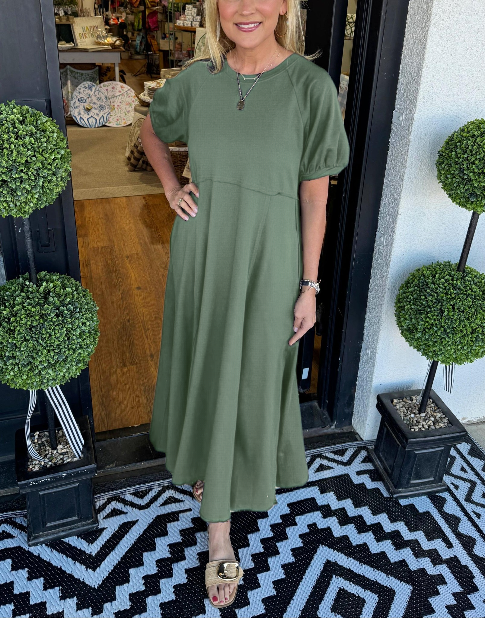 Alessa Puff Sleeve Maxi Dress