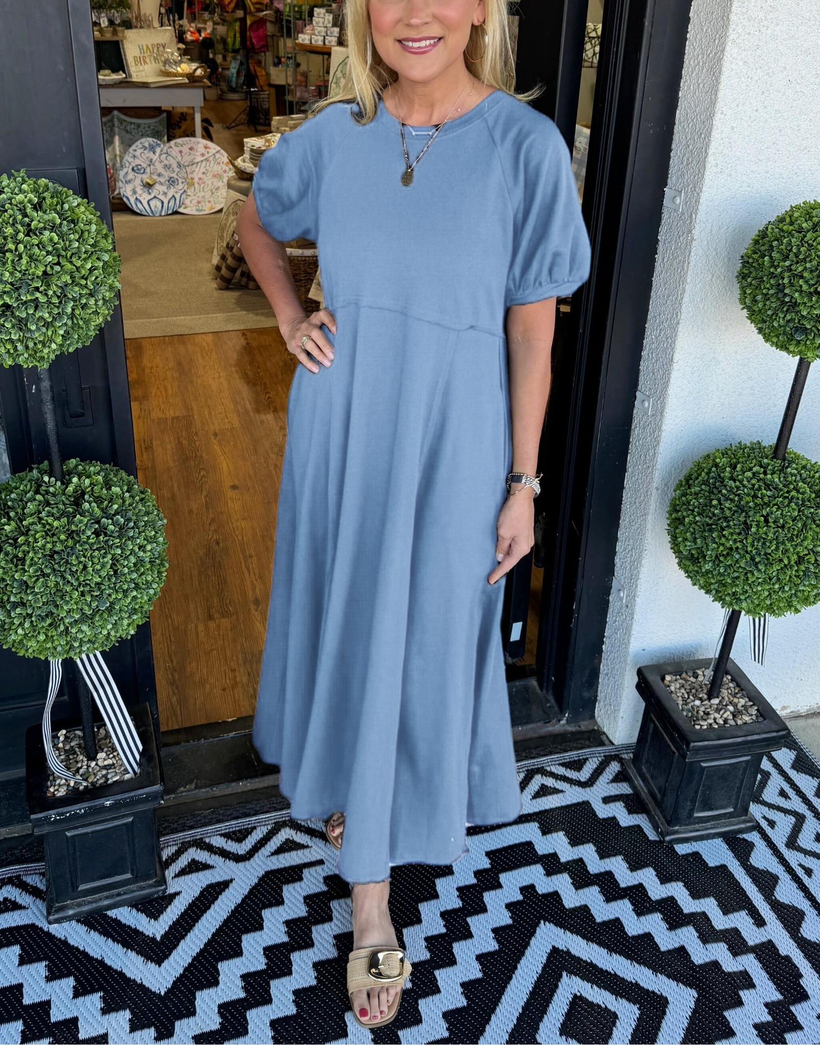 Alessa Puff Sleeve Maxi Dress