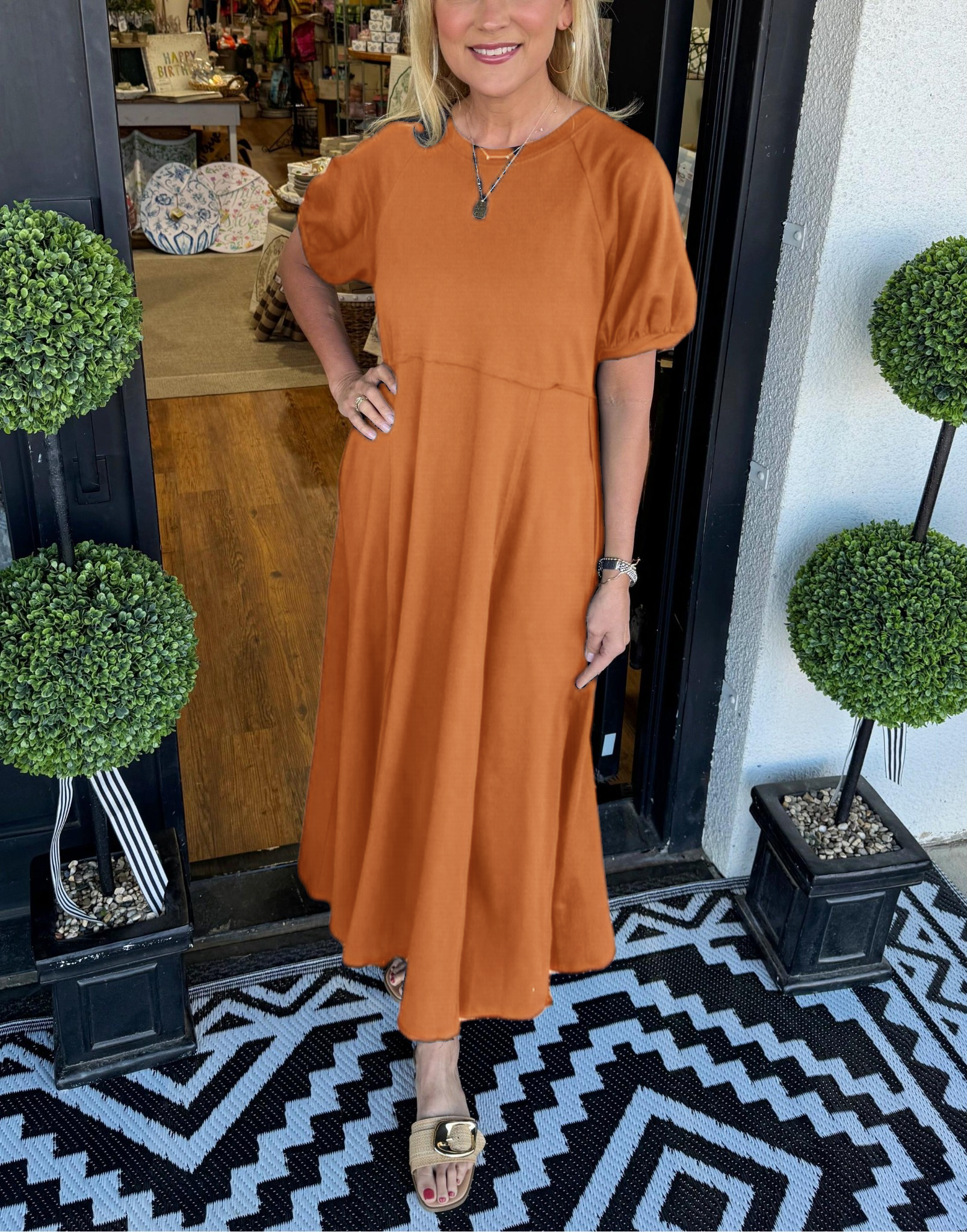 Alessa Puff Sleeve Maxi Dress