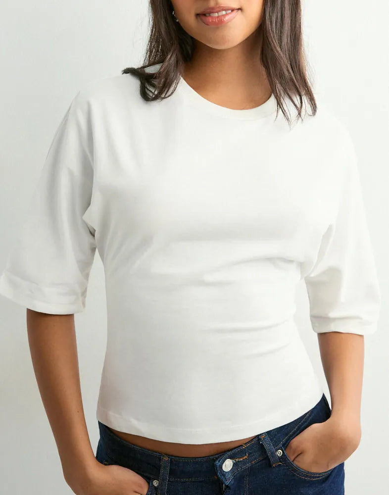 Gabrielle Open Back Tie Tee