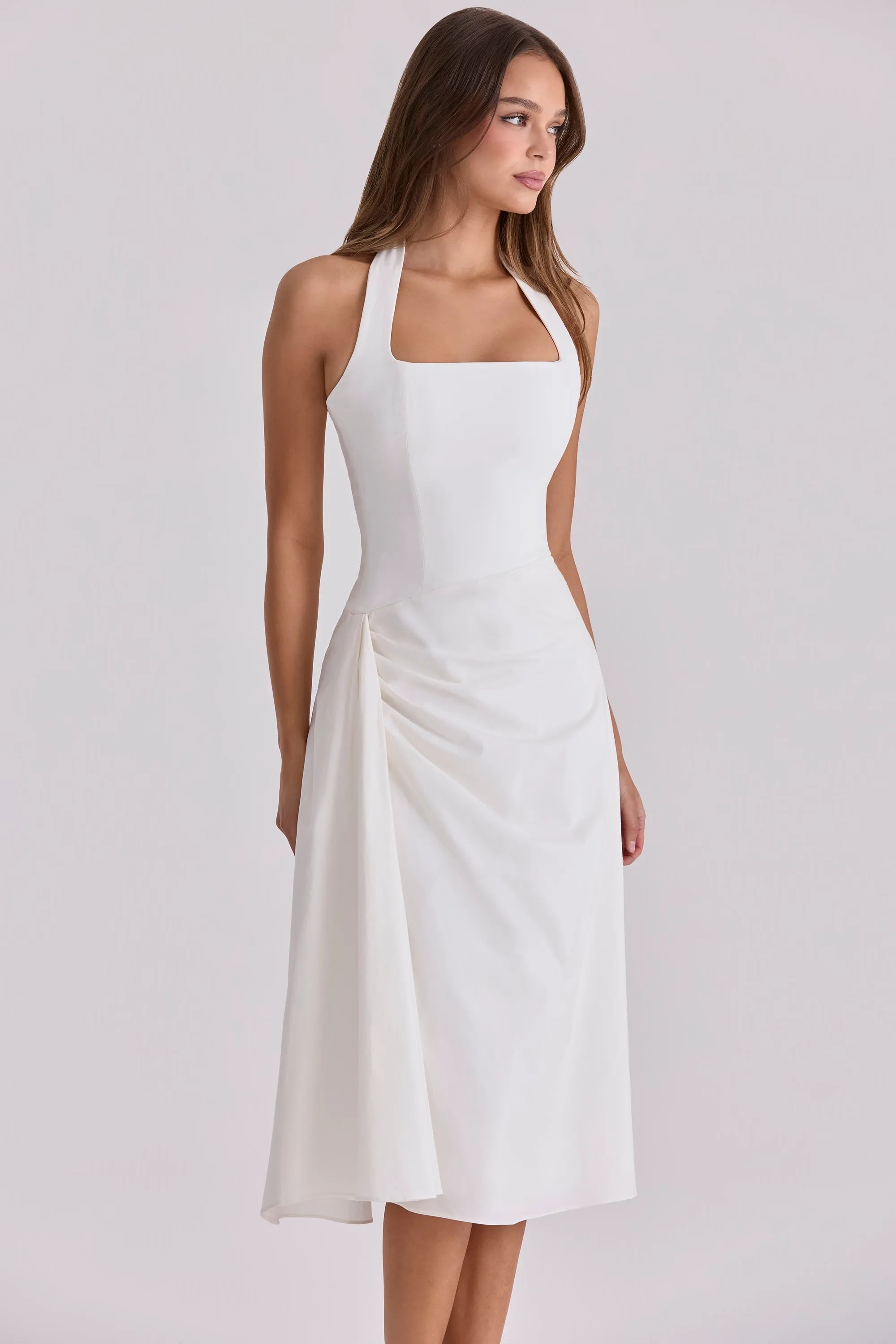 Mila Halter Neck Midi Dress