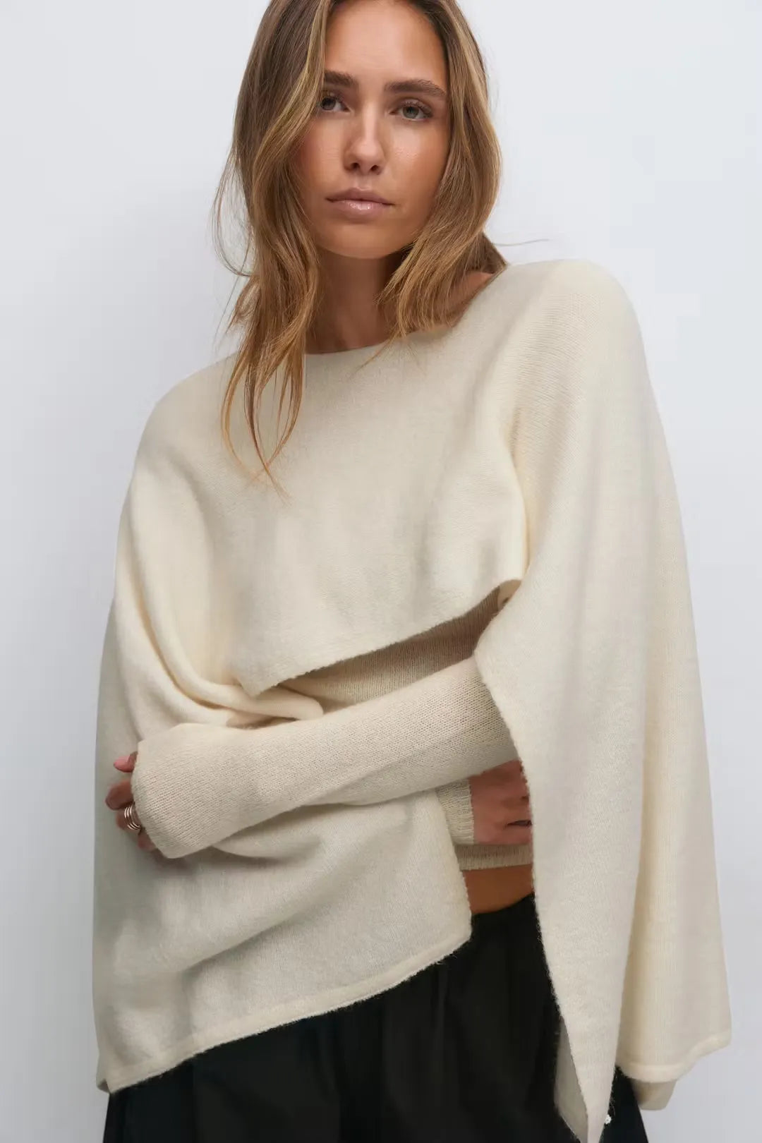 Aimee Knitted Cape Top