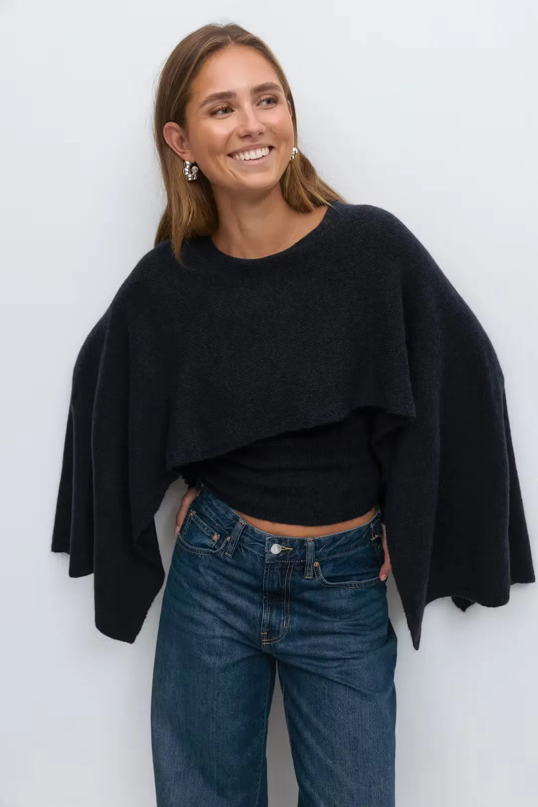 Aimee Knitted Cape Top