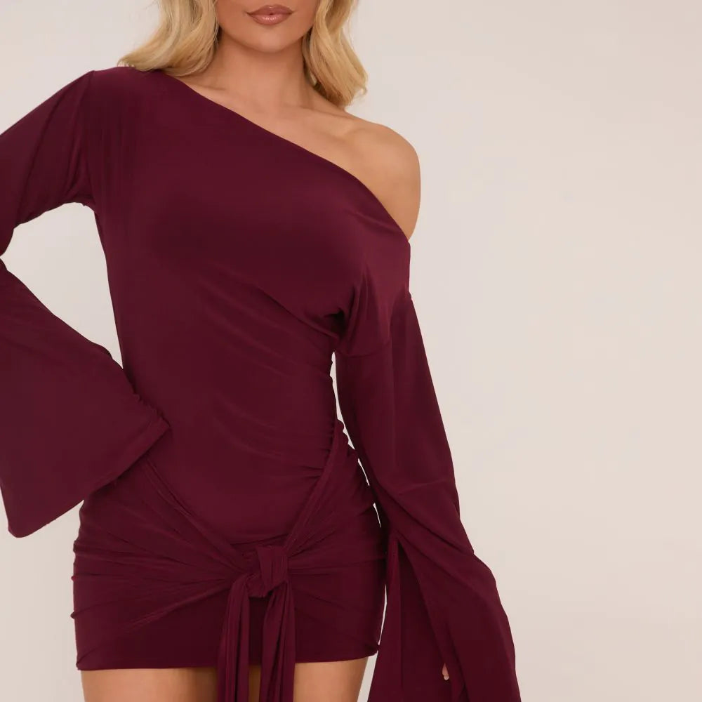 Long Flared Sleeve Dress - LOUVELLI