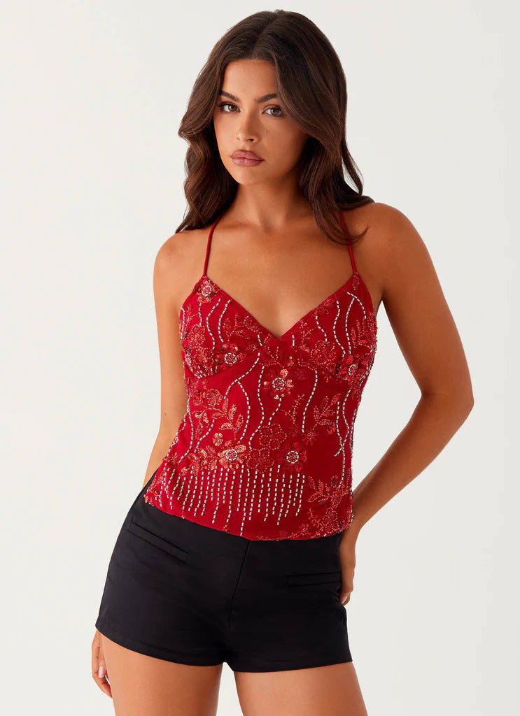 Nydia Sequin Top