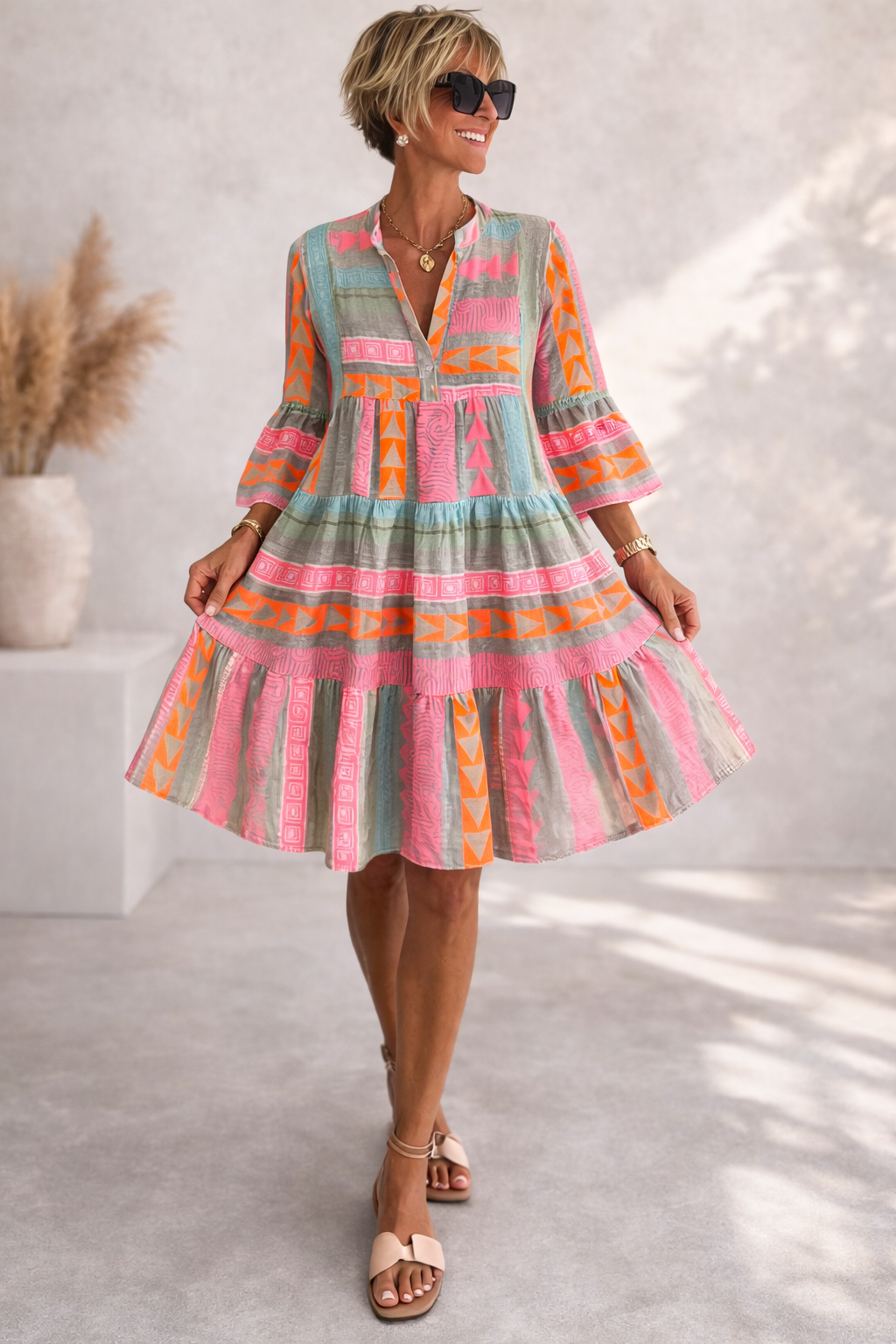 Victoria | Vibrant Midi Dress