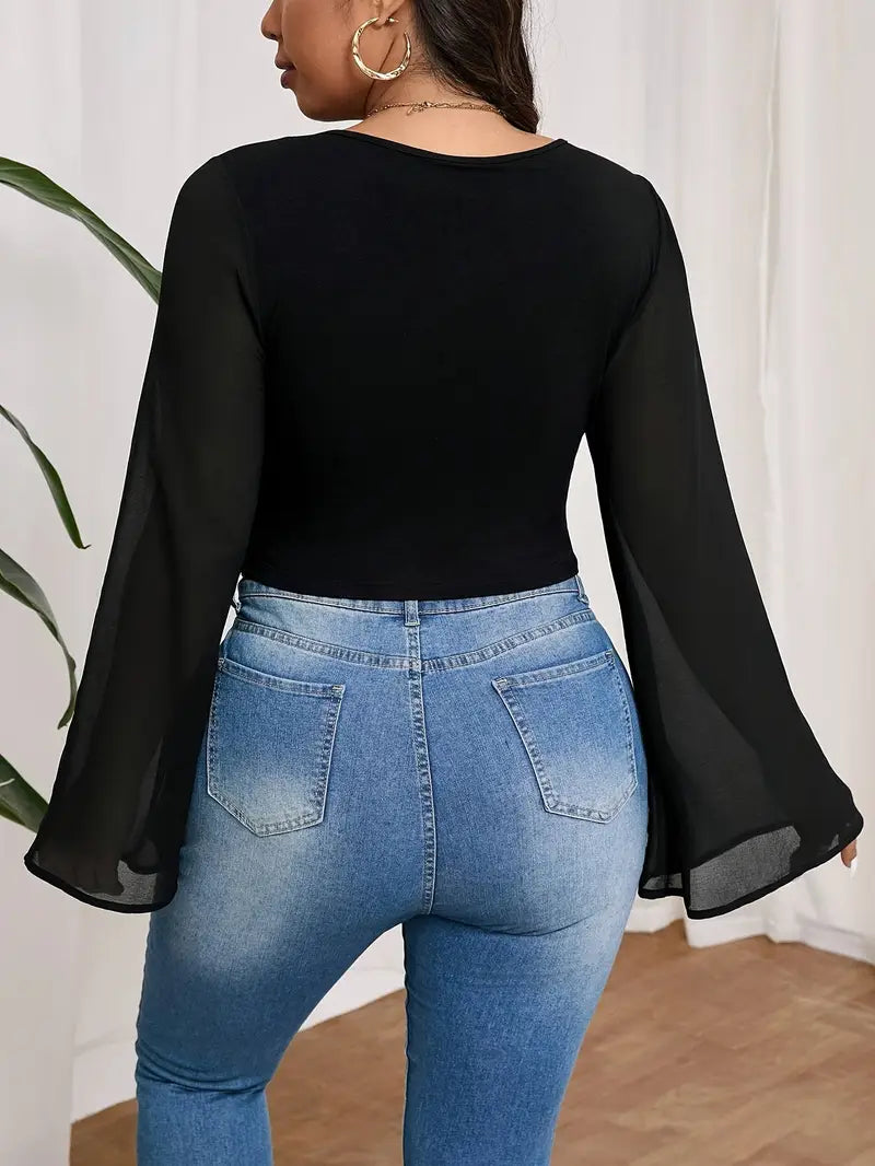 Julia Flared Sleeve Blouse
