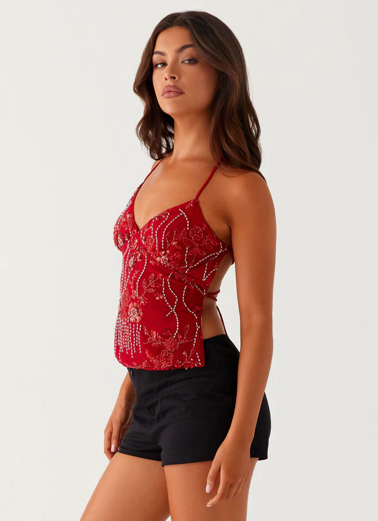Nydia Sequin Top