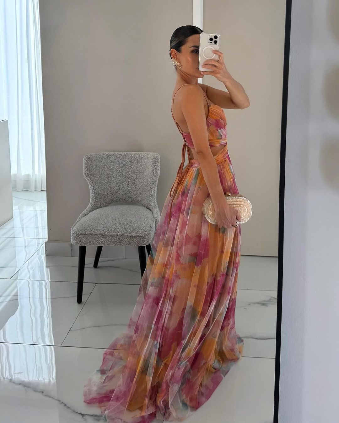 Evelyn Flower Maxi Dress