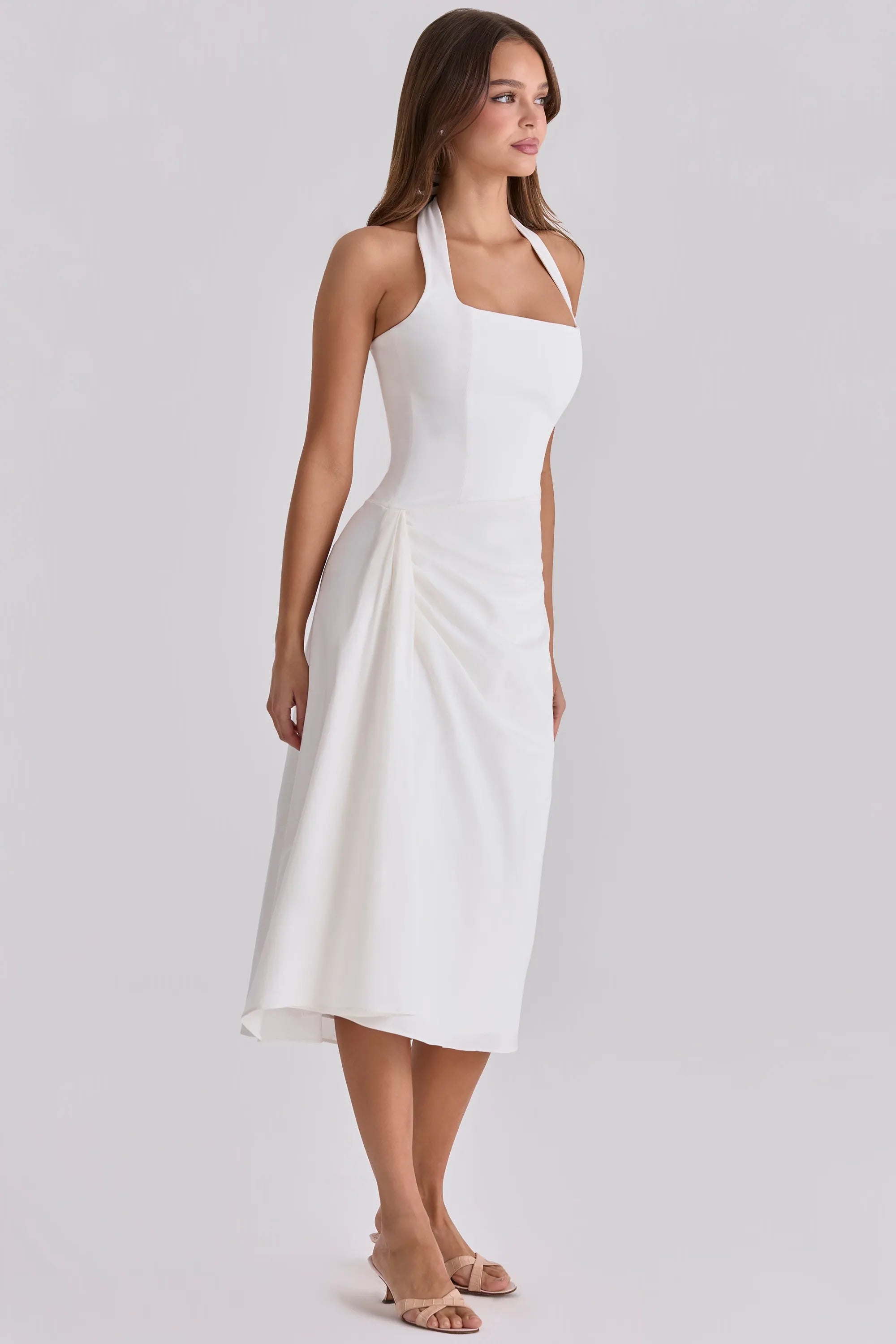Mila Halter Neck Midi Dress