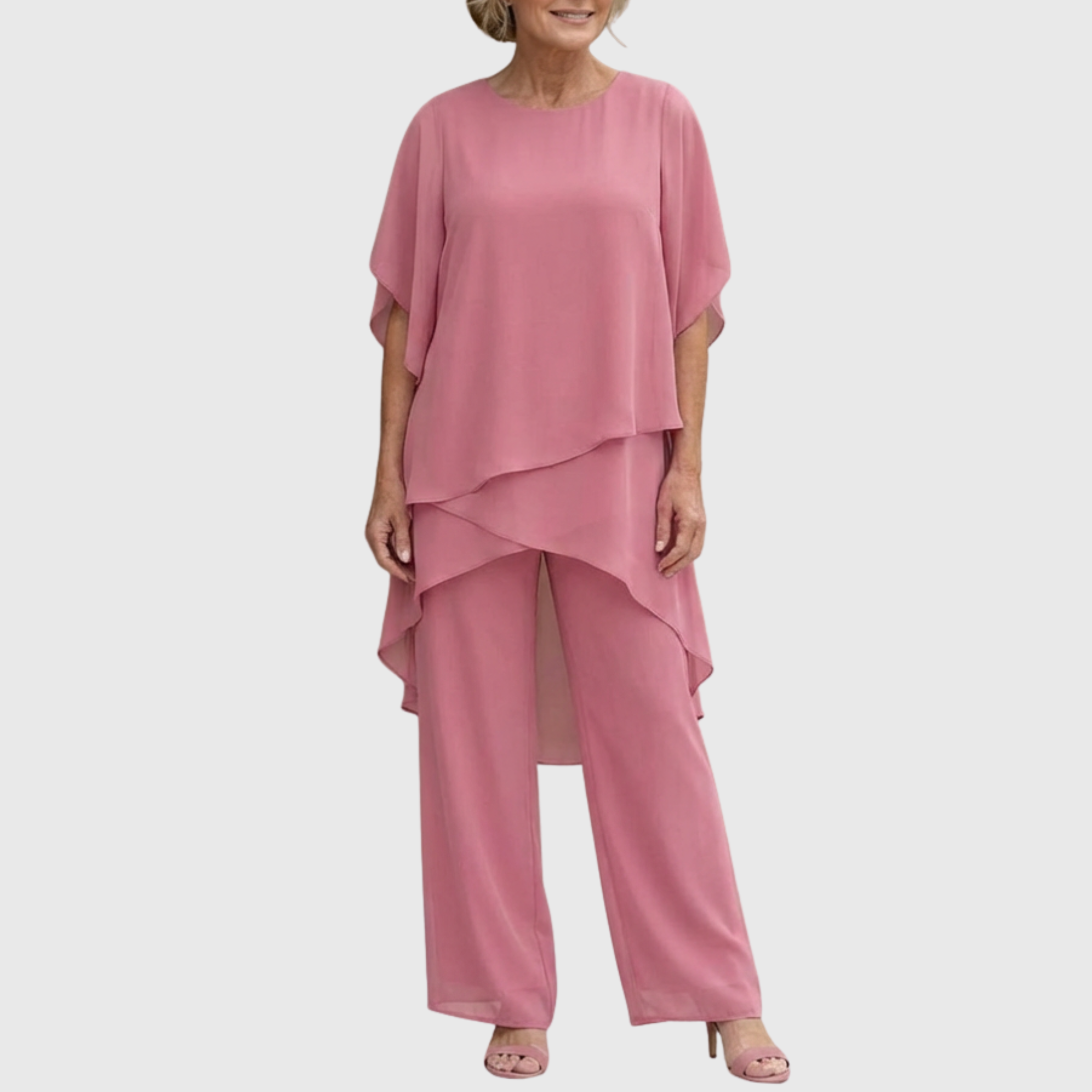 Lila | Draped Top With Palazzo Pants