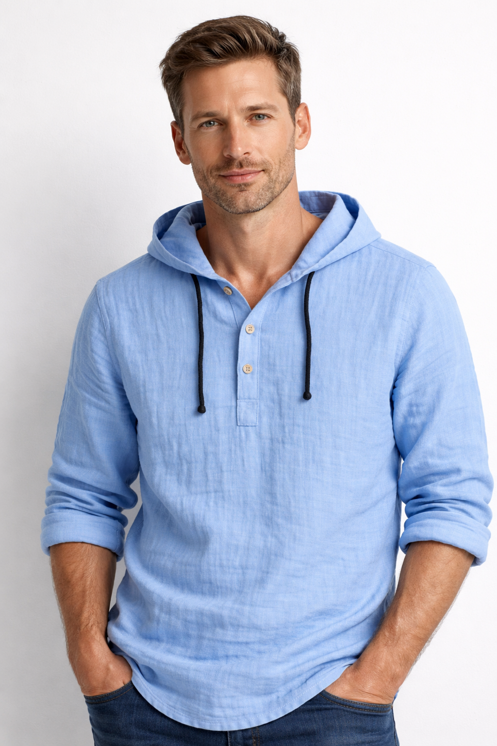 Hugo Linen Hoodie Shirt