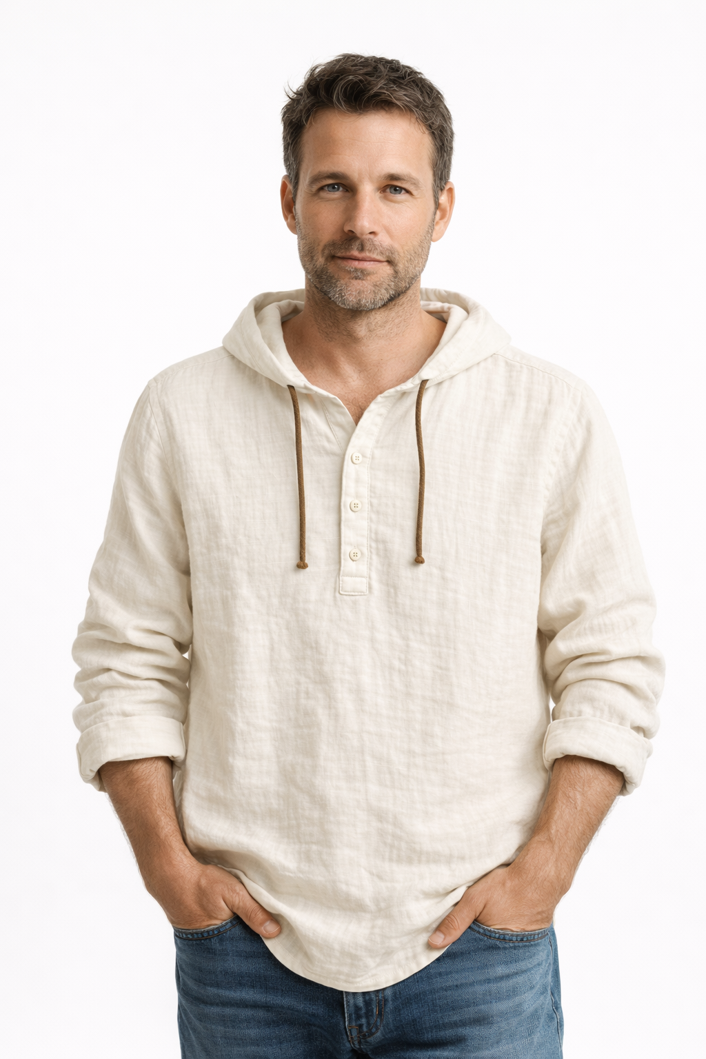 Hugo Linen Hoodie Shirt