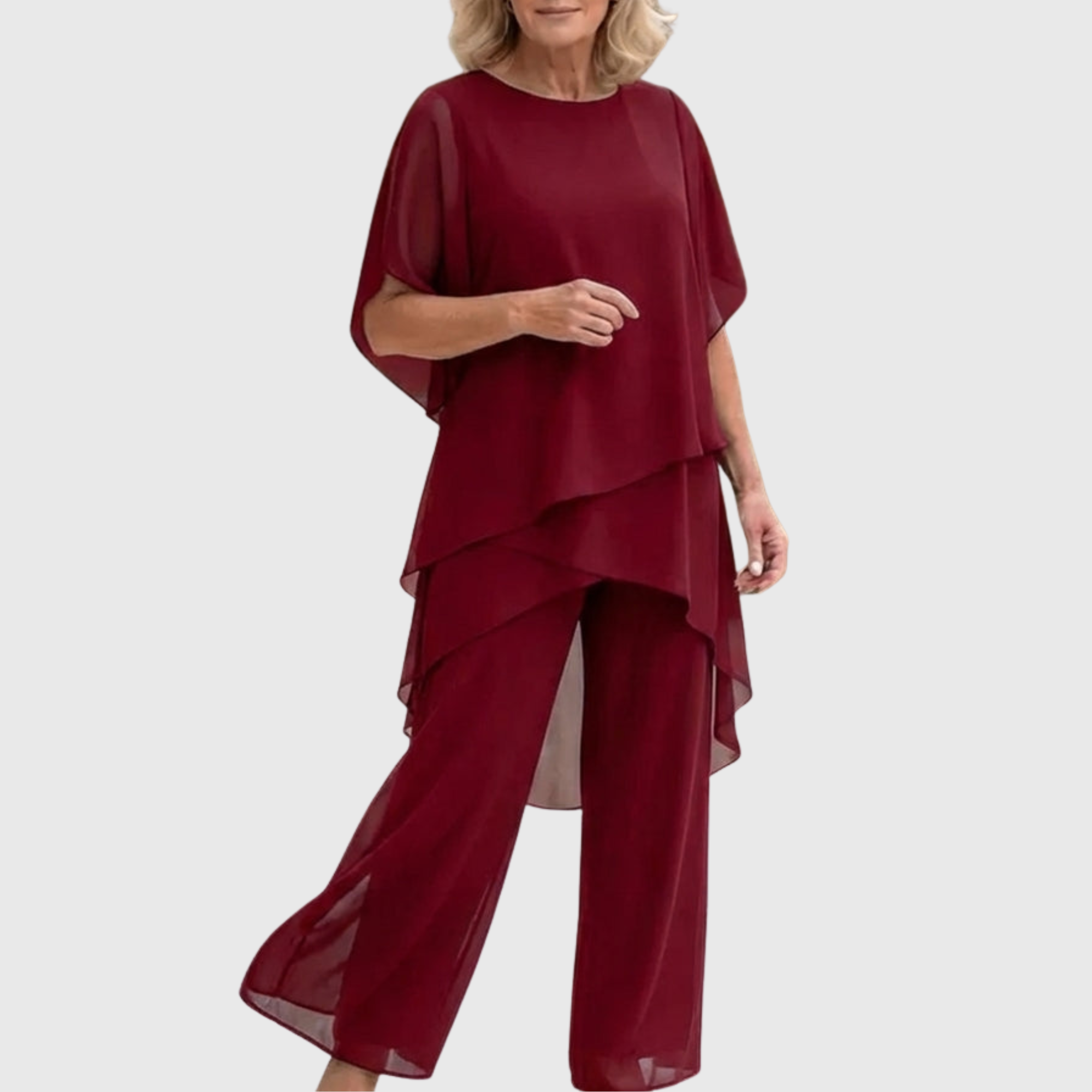 Lila | Draped Top With Palazzo Pants