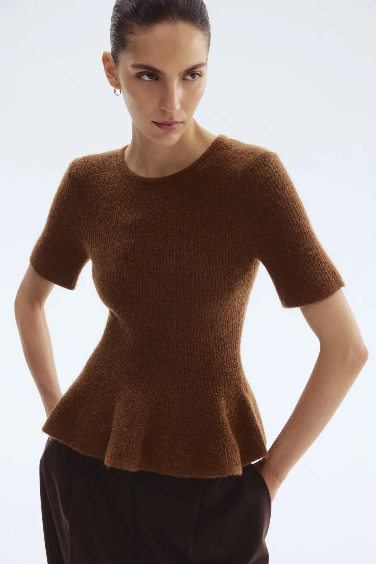 Elise Knit Peplum Top